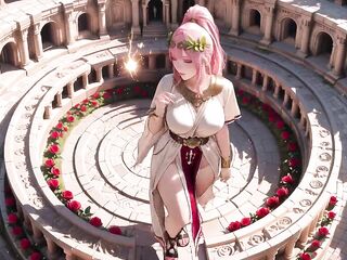 Blond Queen! Intimate Morning Reading in the Roman Court, Silk Nylons Crossed, Forbidden Lip Touch!