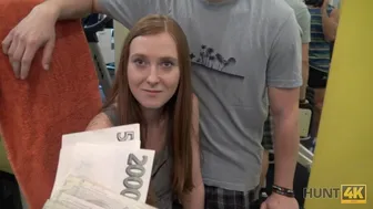 Hunter pays eager cuckold to watch him fuck his girlfriend in gym