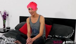 homoemo redhead leo quin jerks and toys his meat until he squirts all over