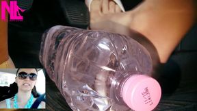 Drastic brake failure with a bottle stuck under the brakes