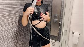 I Cum Over Her Small Black Dress &amp_ I Get Wet In The Shower To Have Fun - Peaky Brownies