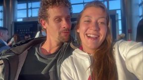 Damiana, brasileira safada pela Europa - Lavando carro sem calcinha EP1