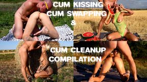 BEST CUM KISSING &amp; CUM SWAPPING COMPILATION, CUM CLEANUP BY AMATEUR COUPLE