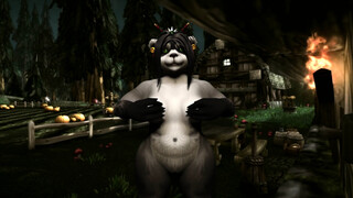 World of Warcraft playing with pandarens tits