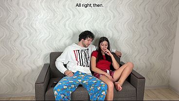 Step Sis Rubing Pussy On The Tip Of Stepbrother Cock! Cum Inside