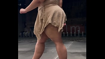 Boricua Mami Thick Legs Fat Ass Big Booty BBW Angie Love LookALike Femdom Candid Walking With A Switch High Heels