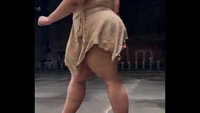 Boricua Mami Thick Legs Fat Ass Big Booty BBW Angie Love LookALike Femdom Candid Walking With A Switch High Heels