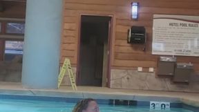 naked pool tease