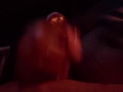 Quick nut in the car at sun down