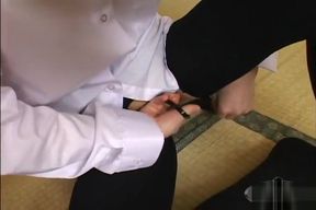 Splayed Teens in Ebony Stockings, Stretching Boundaries with Dildos