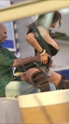 Older Guy Helps Housemaid Stucks From Washing Machine   Clip 1