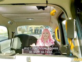 Fake Taxi - Pink haired wonder fucker gets her vagina CREAMPIED