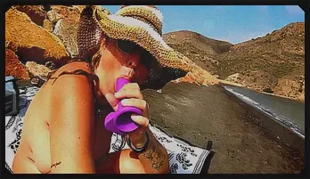 Blonde Milf Teases on the Beach: Marco Madrid and Monica Mendez Get Wild