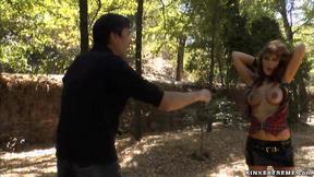 ”Big Breasted Euro whore ravaged in public”