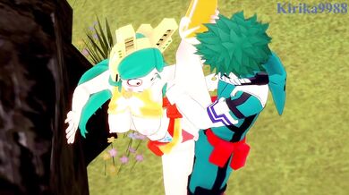 Tomoko Shiretoko’s ragdoll body squirming as Izuku Midoriya fucks her outdoors in My Hero Academia hentai