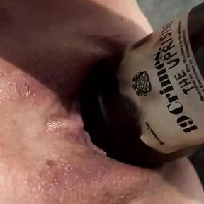 fucking a bottle in my wet pussy