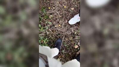 Cheating wife into the woods, he have my load inside him