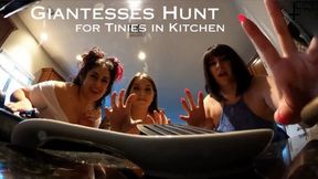 Giantesses Hunt for Tinies in Kitchen - HD - a Vore Unaware video featuring Sydney Screams, Virah Payam, and Jane Judge with Biting, Mouth and Teeth Fetish, Cooking, Eating, Food, and sexy BBW babes dangling you over their open mouths!