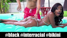 Sexy - Leo Valentino Ejoying Black Stepsister Ashley Aleigh's Oiled Up Black Ass