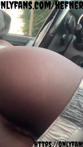 Head Bobble with Her Ass Outdoors