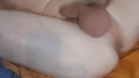 John Thomas Toys 44inch snake and getting it all the way in - can you see where it gets to on my belly?