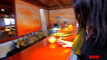 Amazing Gipsy slut Lisa Spice fucking in a bar