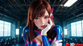 d.va got fucked by a big black cock while working out at the gym [ai]