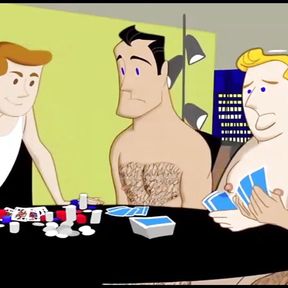 Poker Game Gay Cartoon in Portuguese