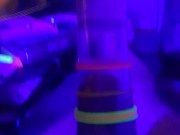 pumped playing blue light glow cock rings #1