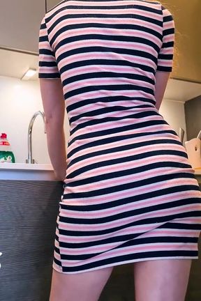 Candid wife stripping and oiling body