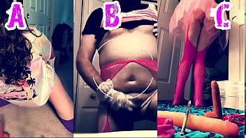 SISSY GAY GAME 1 which one Makes you cum harder A B or C