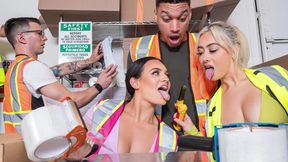 Chloe Surreal and Lexi Sample working girls in Interracial Threesome in Warehouse - Chloe Surreal