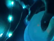 Ebony String Light Babe Plays With Tight Wet Pussy