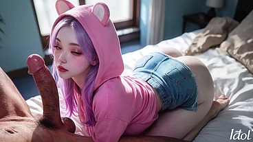 Korean girls loves anime, but most of all sex! [AI]
