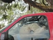 Fucking My Dildo In My Truck In Public