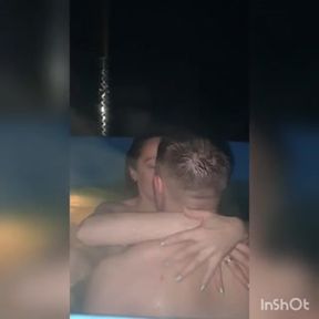 Hot body wife caught with husband best friend on hot tub. 11:16 he do it again