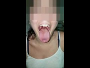 Girl Open Wide Mouth and Burping