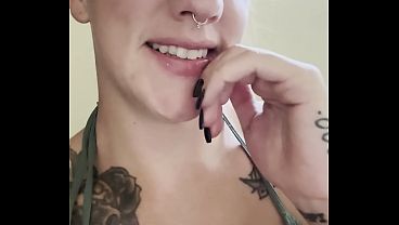 Big tit slut Lola Maverick pees in dirty public bathroom