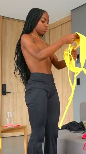 Amateur Afro Latina MILF booty fucked at POV casting call   Clip 1