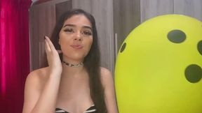 With the flu, popping balloons