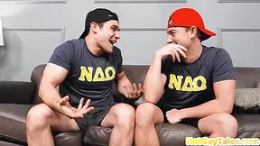 Sturdy Dorm Bottom Sucks Before Cowboy Sex For Jizz