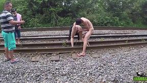 Train Track Threesome with Juicy Ass and Hung Studs