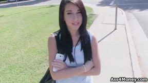 Juicy Tits Teen Mia Fucks Outdoor for Cash