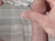 Cum shot hits phone