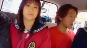 Airin Okui in Uniform – Double Penetration & Deep Throat Action