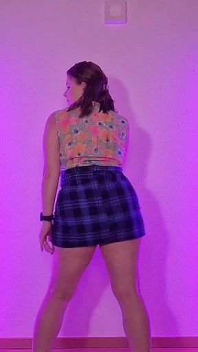 Office Mini Skirt Try-on Curvy Fit Check