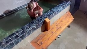 Unexpected threesome sauna
