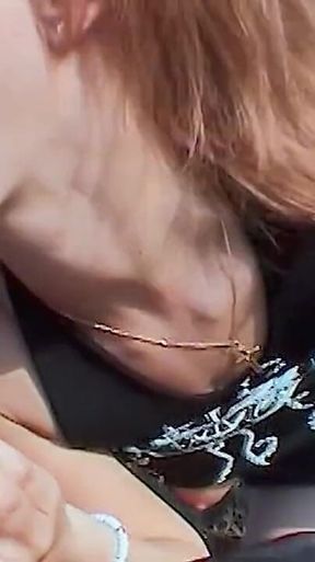 Teen makes blowjob in forest