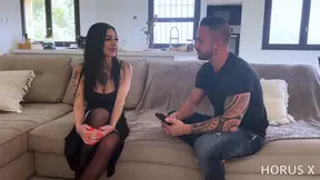 Voluptuous Italian MILF rides and sucks two studs