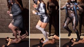 Trampled by 83 Giantess Women In A Row - BDSM Fetish Stomping